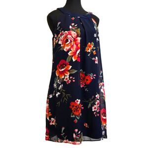 IZ Byer Party Casual Travel Sleeveless Multicolor Halter Dress / Top Women's Med